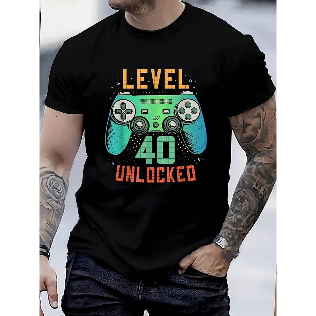 Camiseta 2026 40th Birthday Funny Upgraded Print Design Casual Gift Confortável Divertida Estilosa Verão