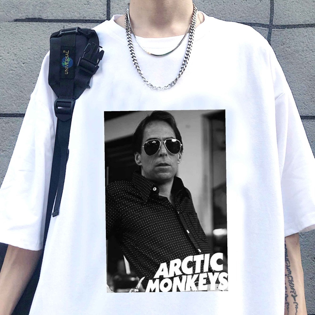 Arctic Monkeys banda tema T-shirt Agostinho Carrara funny print homens e mulheres solto manga curta