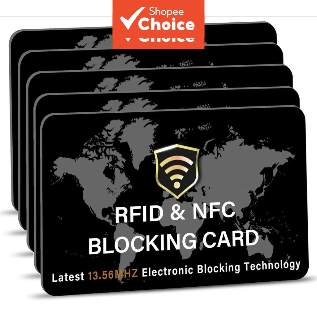 10/5 unidades Cartão de Bloqueio RFID, NFC sem contato para cartões de débito/crédito, ATM, passaporte, protetor com