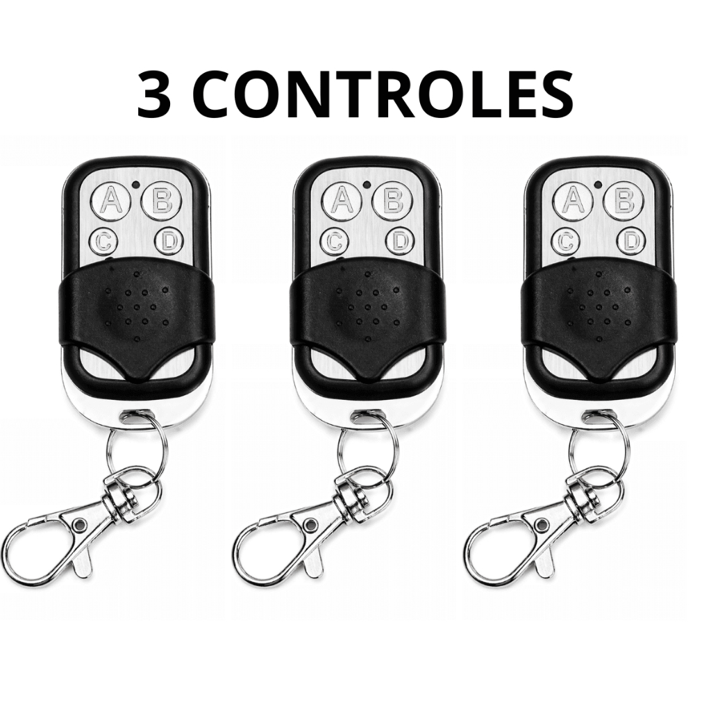 Controlador Universal de Portão Garagem AXUS 4 Botões 433MHz, Clone, Aprendizagem, Duplicador de Código Rolante, Kit de