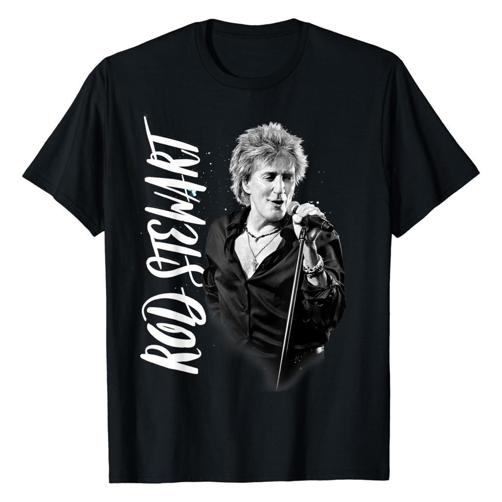 Camiseta Masculina Rock Banda Estampa Rod Stewart Cantor T-shirt Unissex Streetwear Envio Imediato