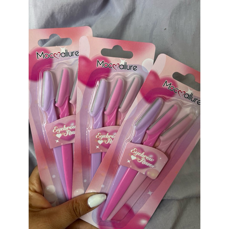 Kit 3 Navalhetes para Sobrancelha e Rosto MocAllure Depilador Facial Eyebrow Razor