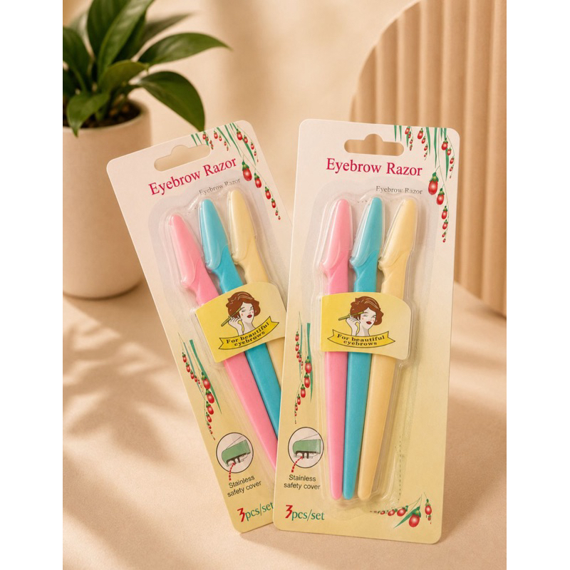 navalha para sobrancelha- eyebrow razor 3 peças