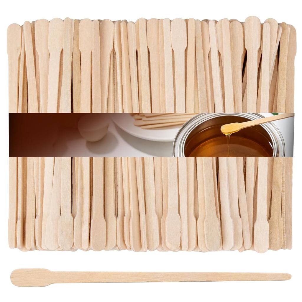 200Pcs Eyebrow Wax Sticks - Small Wooden Waxing Sticks Wooden Wax Applicator for Nose Eyebrows Lips Hair Removal Waxing