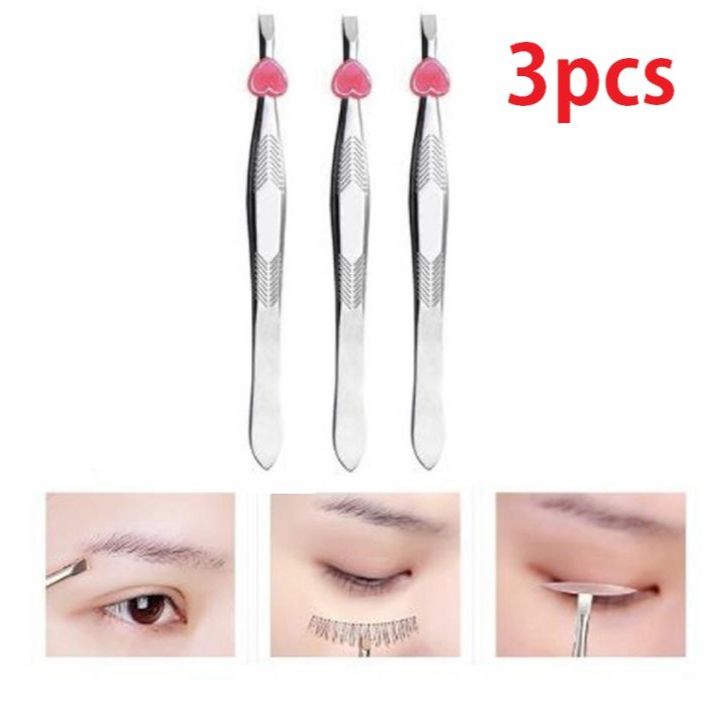 OMBN Stainless Steel Eyebrow Tweezers Hair Pluckers Clip Makeup Beauty Tools BR