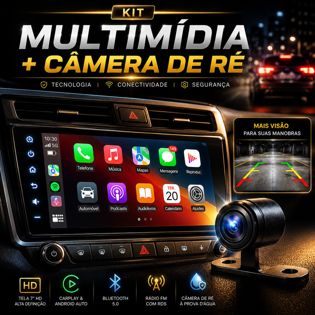 Kit Central Multimídia RS-7007BR Plus 7