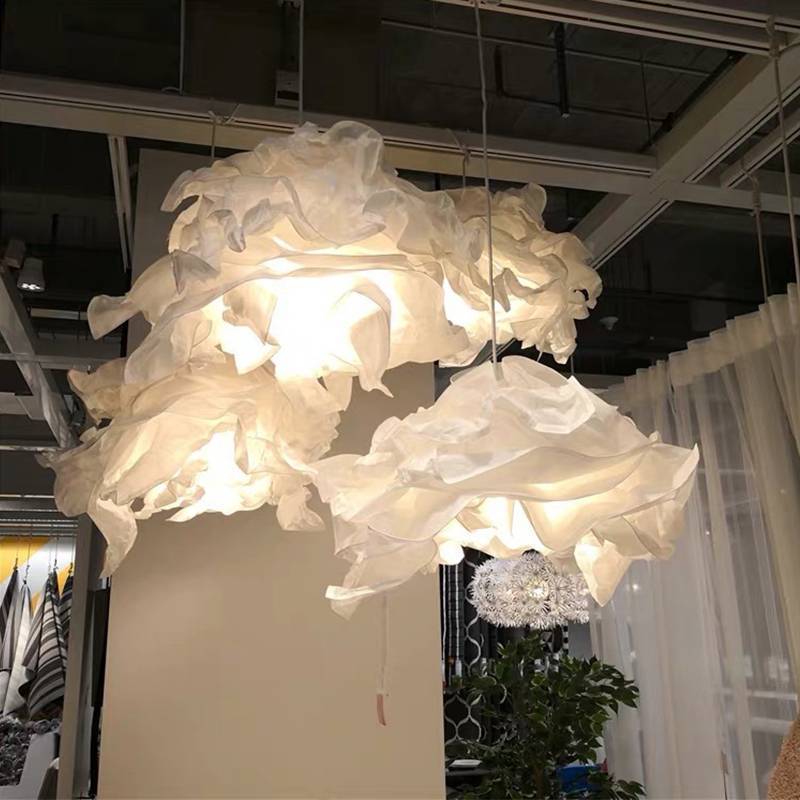 [ljc] 1Pc Art DIY Cloud Lamp Shade Flower Light Abajur De Teto Decoração Lustre Pingente Para Sala De Estar Quarto Bar [