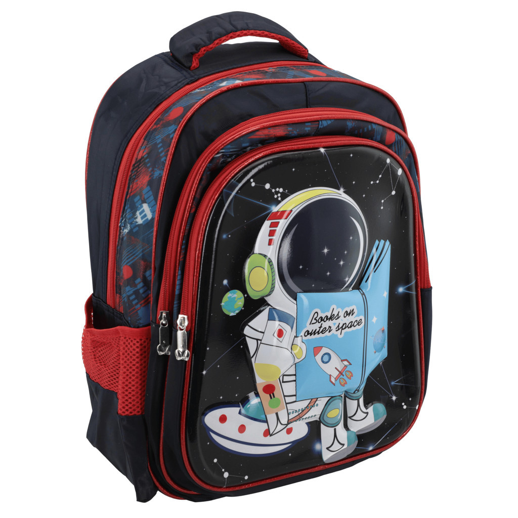 Mochila Infantil Astronauta Leitor 3D Reforçada para Escola e Passeio