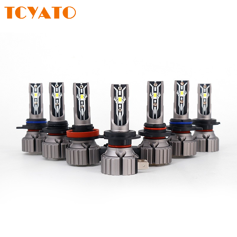 TCYATO 1 Peça e2 Tipo Furo Passante H4 9003 HB2 Farol LED Para Automóvel 50W 6000K