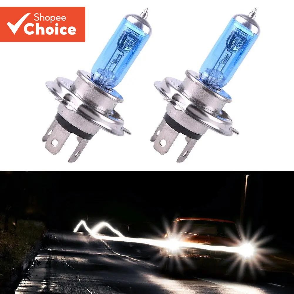 2 Pçs 6000K Super H4 12V 9003 HB2 Bi-Xenon HID Feixe Alto Baixo Farol Lâmpadas Amarelo H4 100/90W 12V