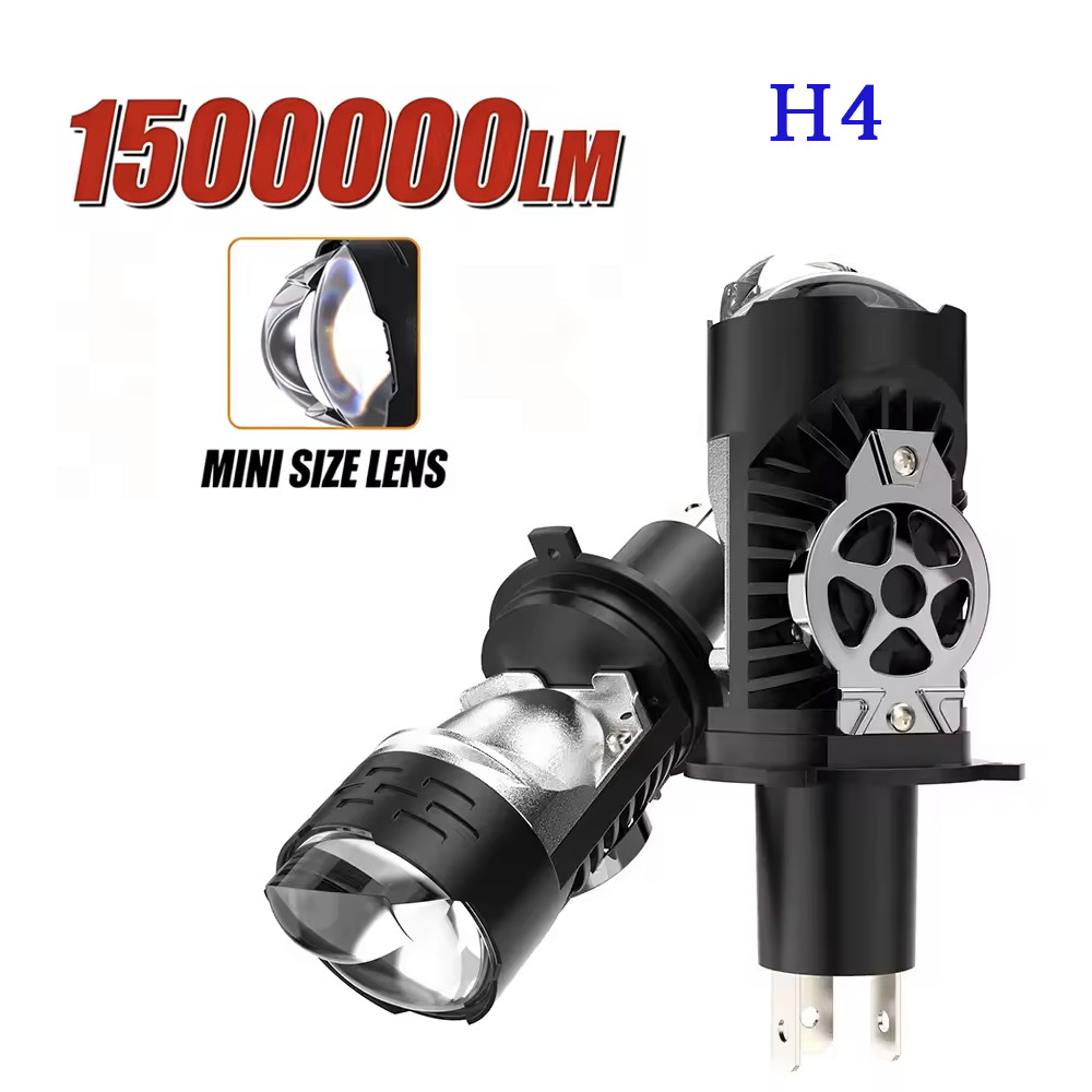 1/2 Unidades H4/9003/HB2 Farol LED Super Brilhante 3000W 6000K Bi Lâmpada Do Projetor Lente Canbus Luz Alta/Baixa Aplica
