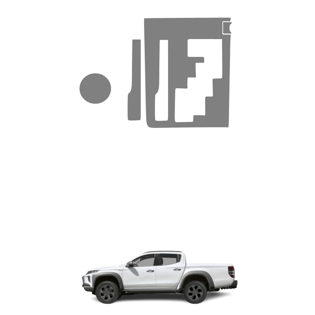 Película PPF Proteção Kit Console Central Mitsubishi L200 Triton HPE-S 2021 2022 2023 2024 2025 Transparente TPU