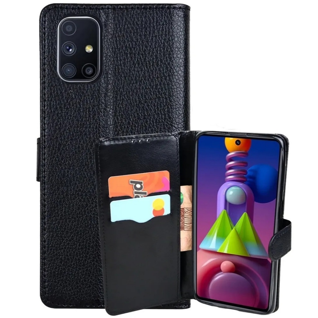 Capa Carteira em Couro Sintético para Samsung Galaxy M51 – Proteção Completa