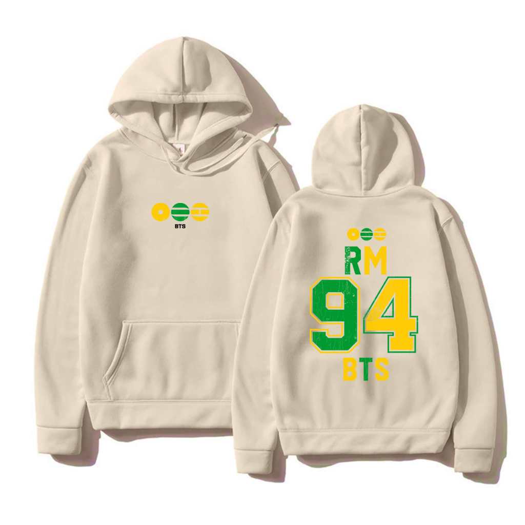Moletom Canguru Blusa de Frio RM 94 BTS x Brasil Frente e Costa Turnê World Tour Show 2026 Album Arirang Kpop Army