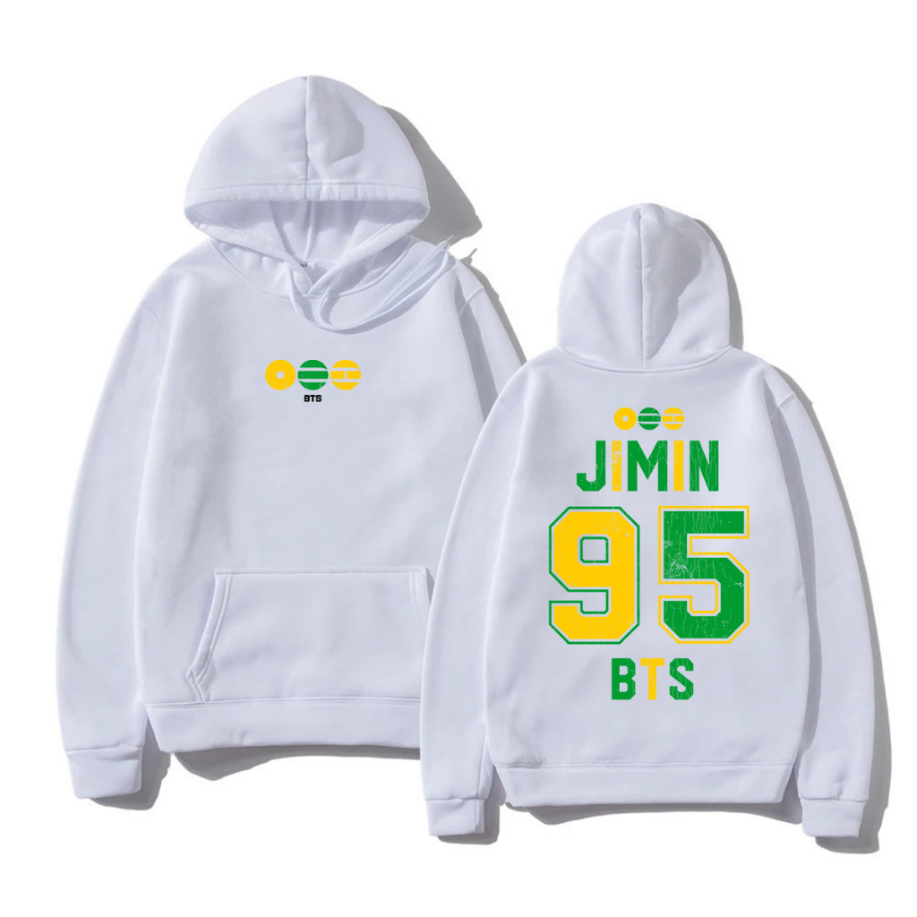 Moletom Canguru Blusa de Frio Jimin 95 BTS x Seleção Brasileira Turnê Tour Show Brasil 2026 Album Arirang Kpop Army