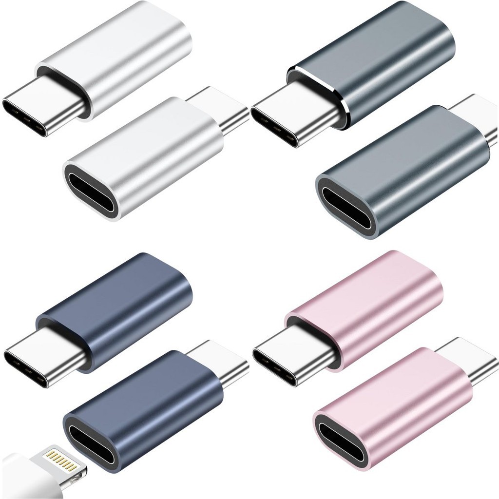 Adaptador OTG USB C Macho Compatível Com Lightning Fêmea Conector