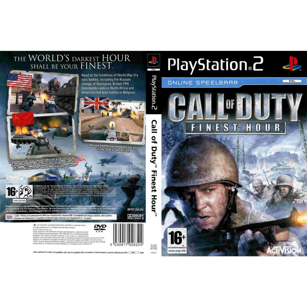 Call Of Duty Finest Hour  DE PS2  - Call Of Duty Finest Hour de Play2 - Call Of Duty Finest Hour de Playstation2