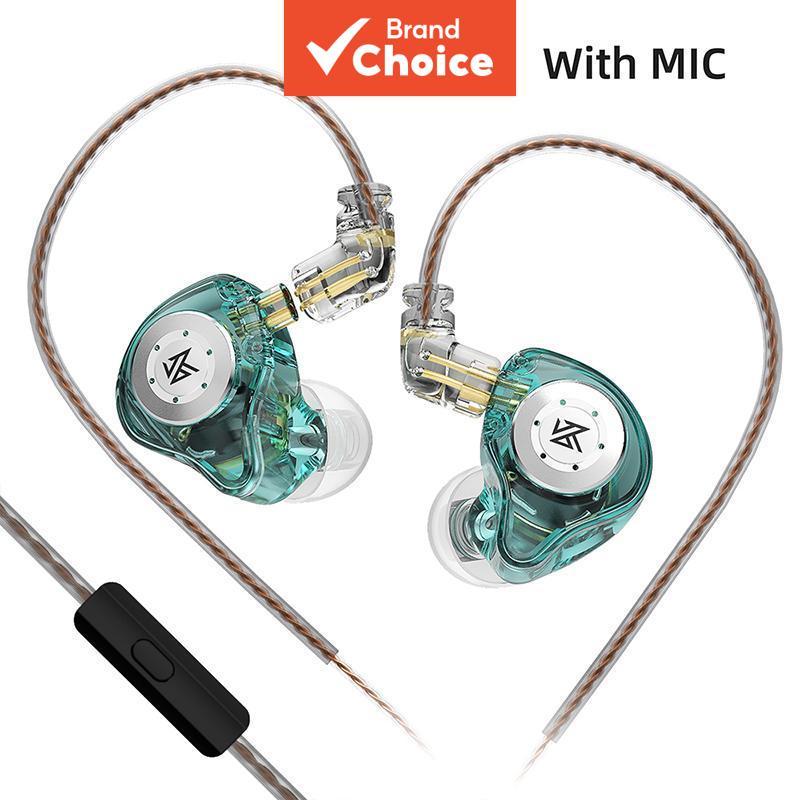 Fones De Ouvido KZ EDX Pro Monitor HIFI Com Fio De 3.5 Mm Driver Dinâmico Duplo Graves Profundos Cancelamento De Ruído E