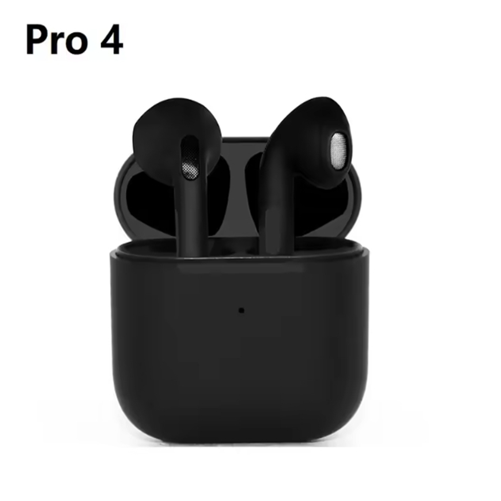 Fone de Ouvido Bluetooth Pro4 TWS 9D Estéreo Sem Fio Intra-Auricular HiFi Earbuds Headset Mãos-Livres