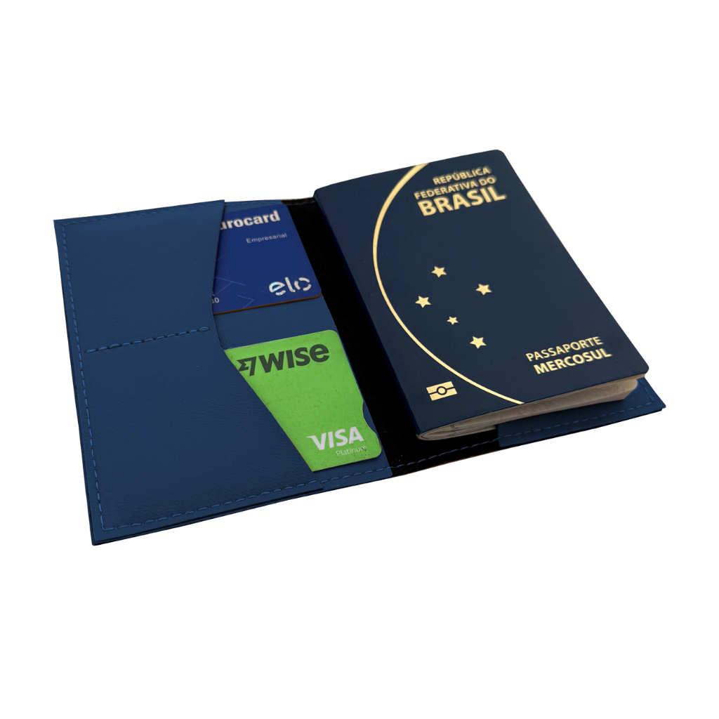 Capa para Notebook em Couro Sintético Premium Azul