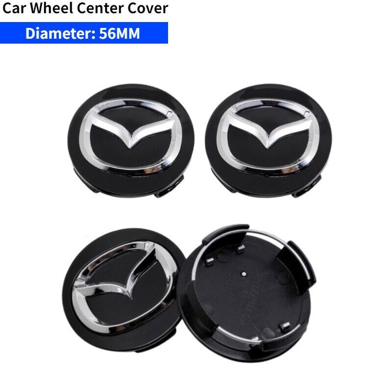 Tampas de Centro de Roda de Carro 52mm 56mm 60mm para Mazda 2 3 6 Atenza MX3 MX5 CX3 CX5 CX9 323 626 RX8 RX7 Protege Axe