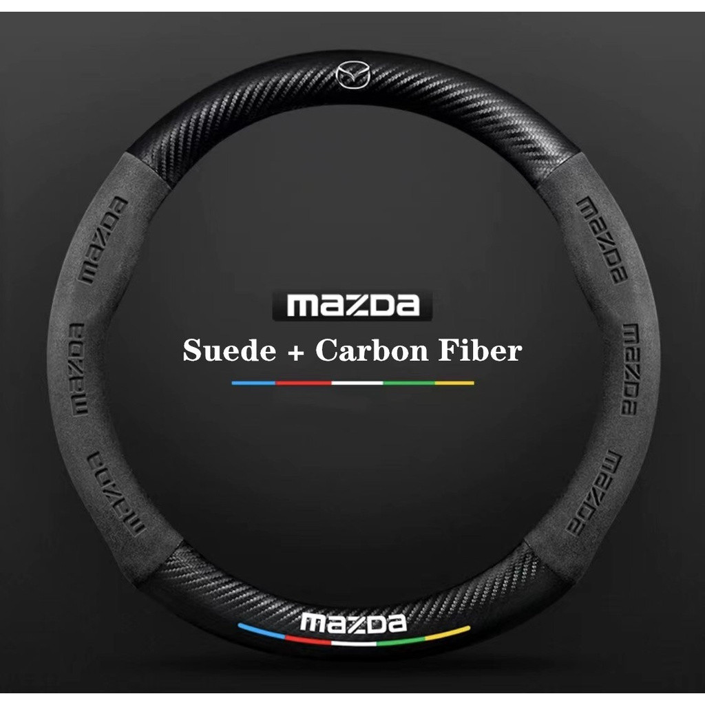 [Produtos em estoque] Capa de volante Mazda para Mazda 3 5 6 Axela Atenza CX5 CX-3 CX-7 CX8 CX-9 BL BM GJ Gh Demio, capa