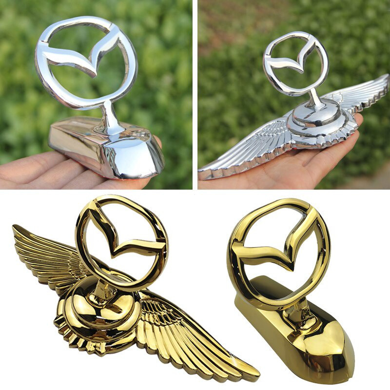 Emblema Adesivo de Metal para Capô de Carro para Mazda 3 6 CX5 MX5 CX9 CX30 Miata Atenza Axela RX8 RX7 Protege Acessório