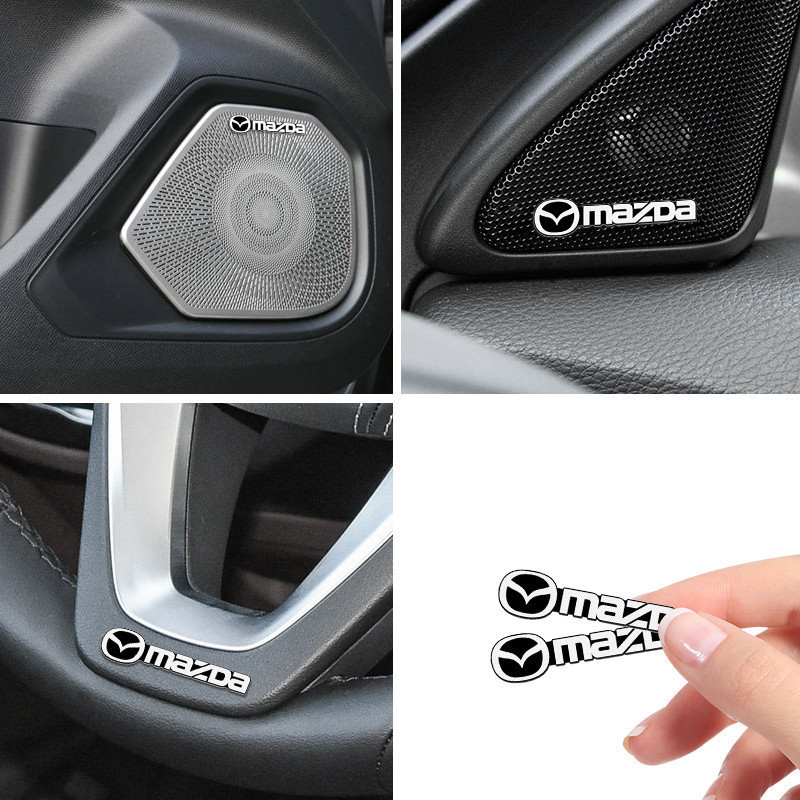 Emblema Adesivo Estéreo para Alto-falante de Carro para MAZDA 2 3 ATENZA 3 BK BL 5 CR CW 6 II GH CX-7 ER MX-5 NC Produto