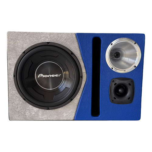 Caixa Trio 12p Pioneer Super Tweeter Carro 600w Rms