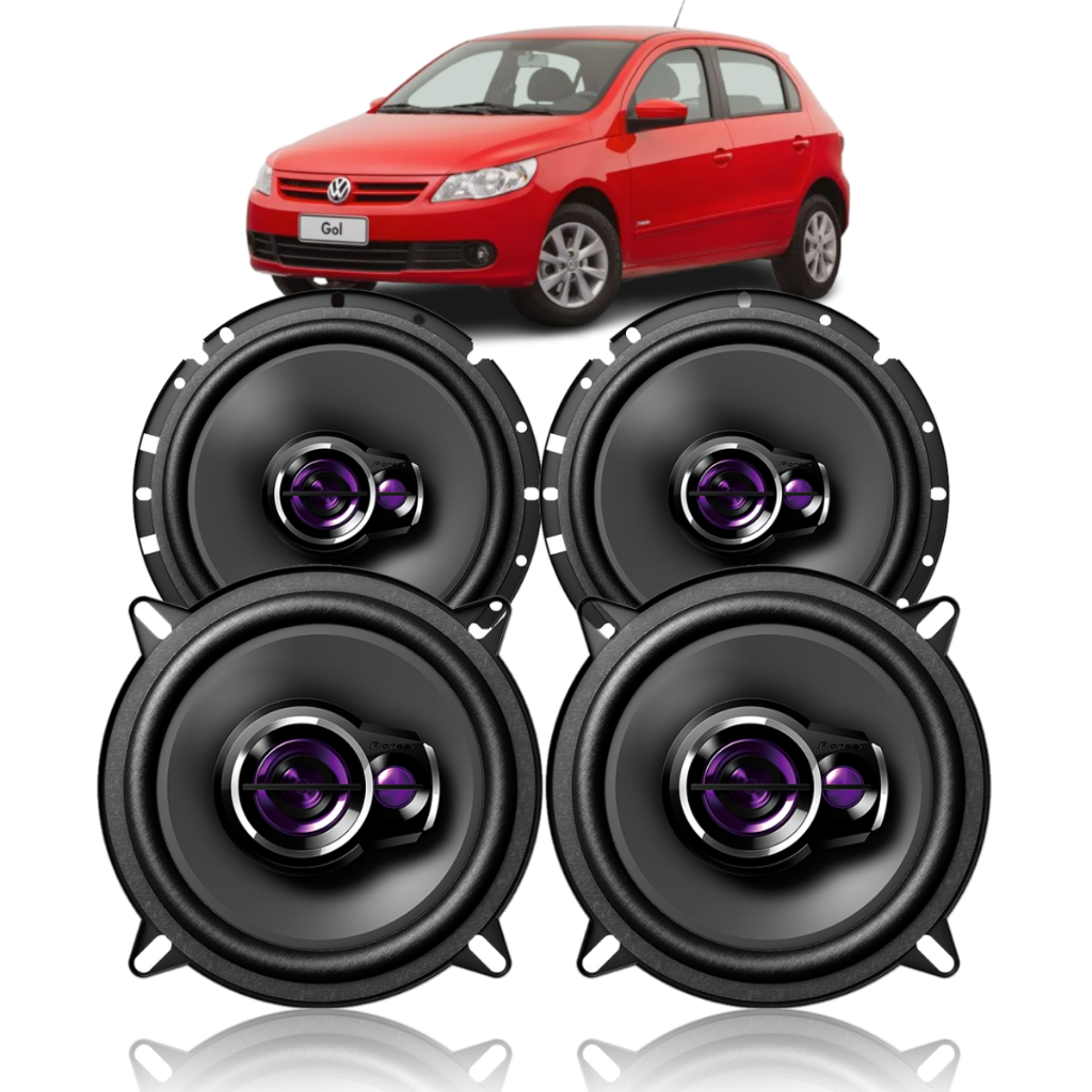 Kit 4 Alto Falante Pioneer Porta Gol G5 4 Portas Carro