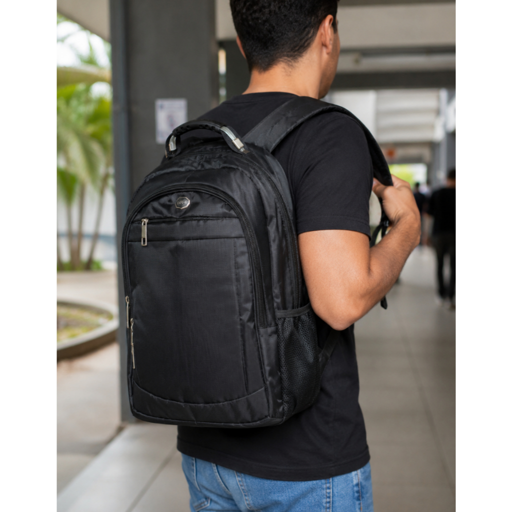 Mochila Nylon Impermeável Unissex Reforçada Notebook Trabalho Faculdade Viagem Resistente Grande Capacidade