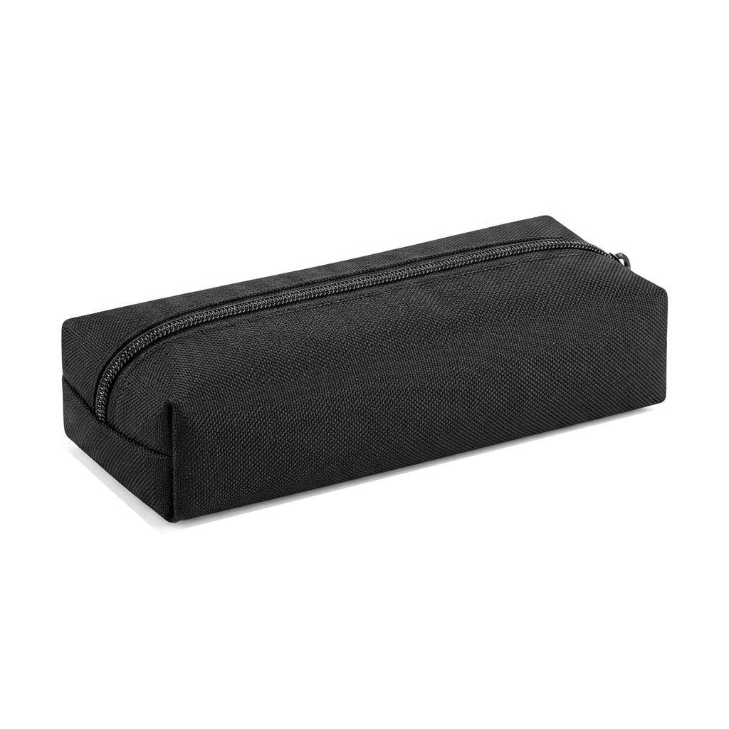 Estojo Escolar Faculdade Universitário Make Necessaire Preto em Nylon Resistente com Zíper Capacidade Até 70 Lápis 20x7x