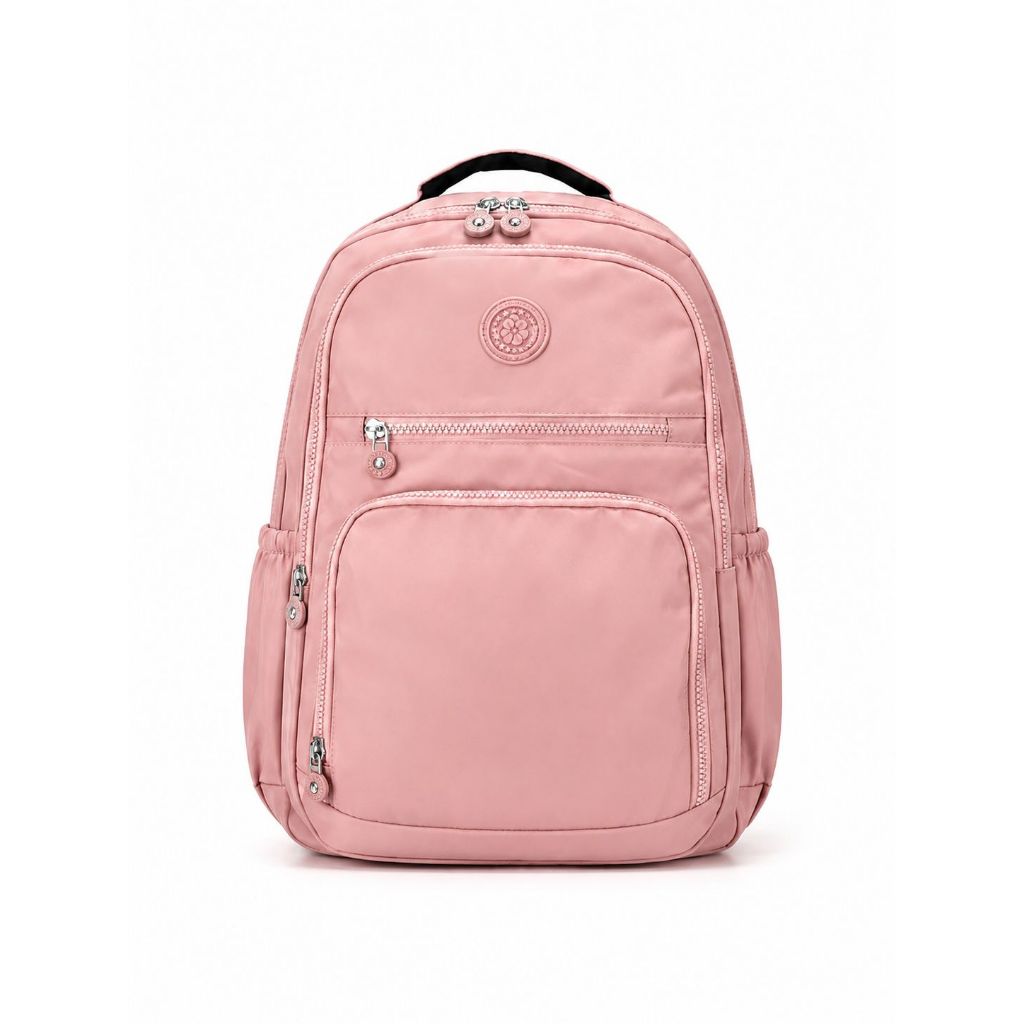 Mochila Feminina Escolar Grande Trabalho Faculdade Viagem Nylon Resistente Forrada Multifuncional