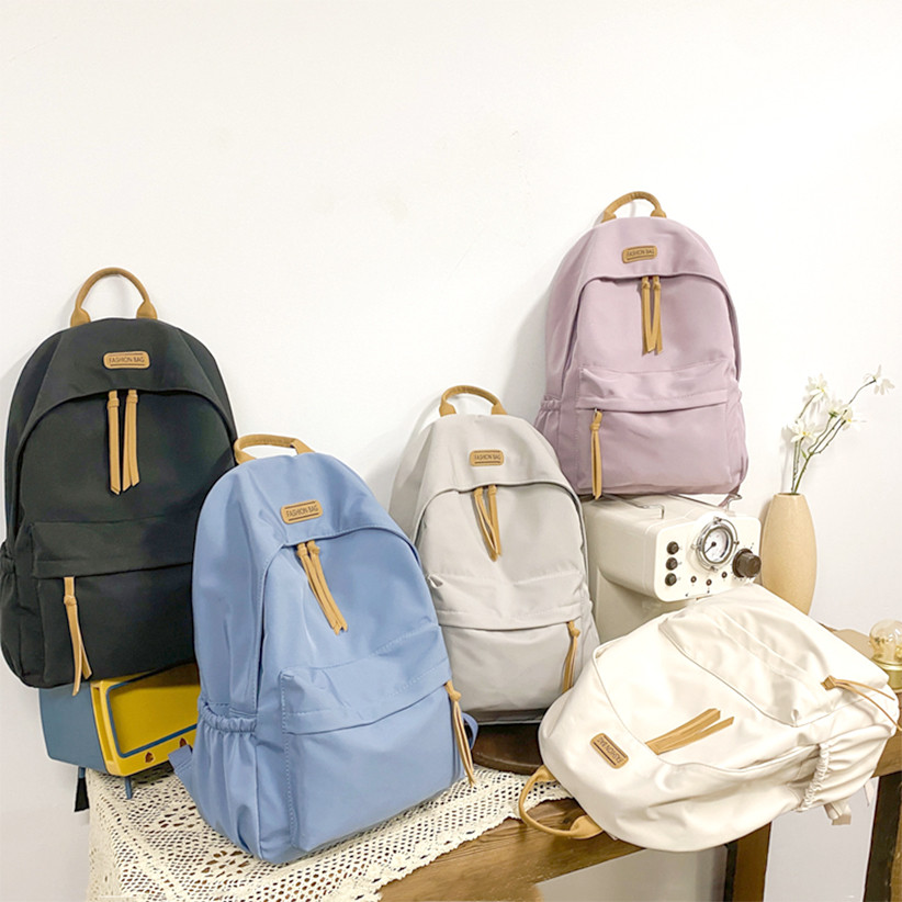 Mochila Unissex Grande Capacidade Estilo Coreano – Nylon Resistente para Escola, Faculdade e Uso Diário
