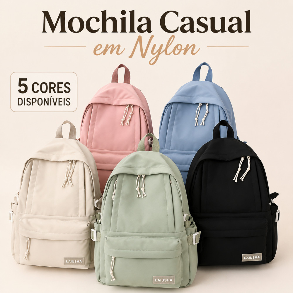 ✨ Mochila de Nylon Resistente para Notebook 14