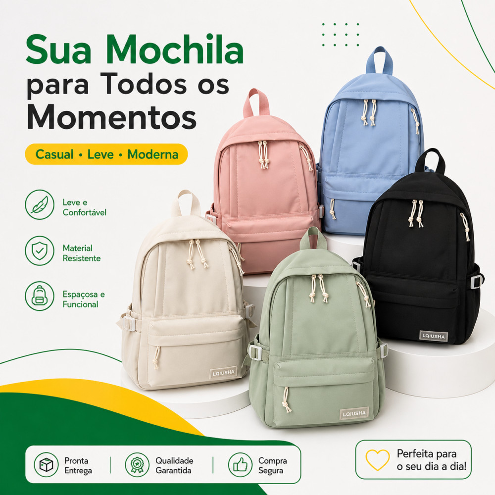 Mochila de Nylon Resistente para Notebook 14