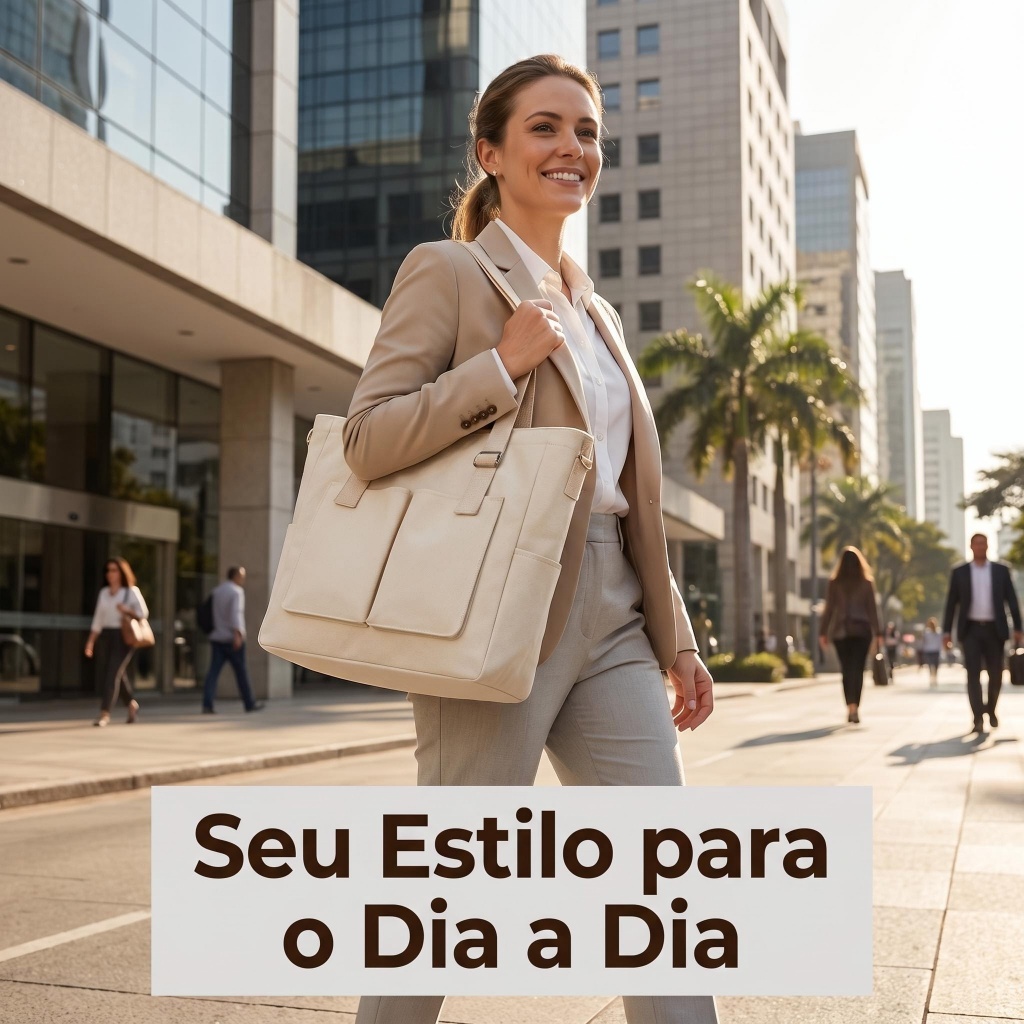 Bolsa Tote Feminina em Nylon Resistente com Alça Dupla, Alça Transversal e Múltiplos Bolsos para Faculdade, Trabalho