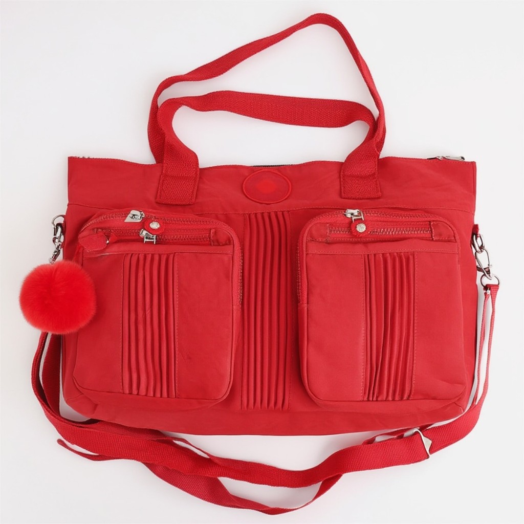Bolsa Feminina Nylon Multi Compartimentos Com Alça Transversal Ajustável Resistente Trabalho Faculdade Dia a Dia Praia