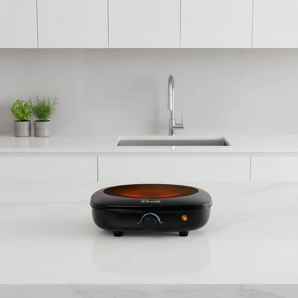 Fogão Cooktop 220v Vitrocêramico Eletrico Portatil 1 Boca Cozinha Buffet Restaurante Camping Le Cook