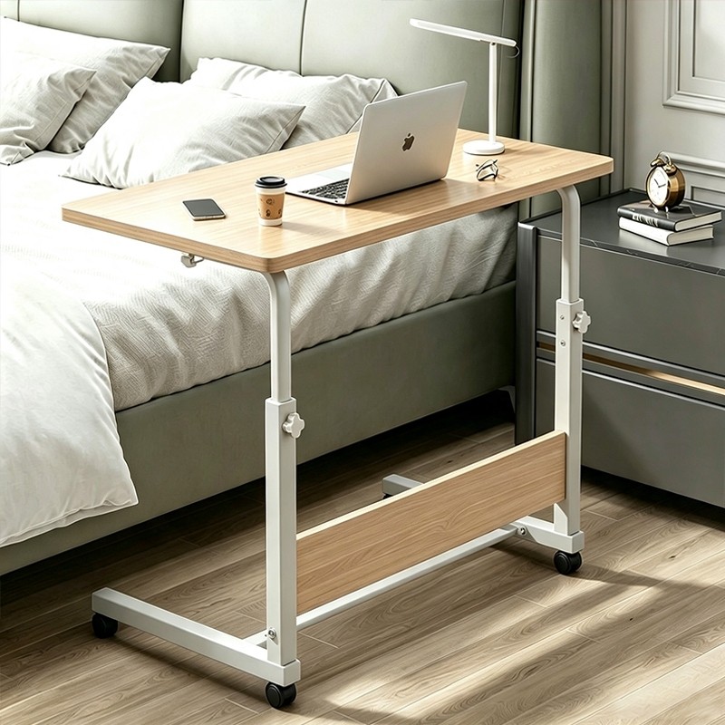 Portable Multipurpose Laptop Table with Adjustable Height and Wheels Suitable for Beds and Sofas