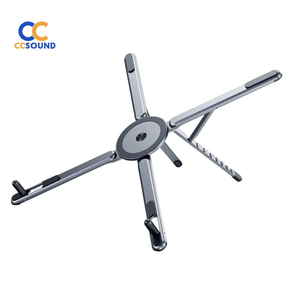 Adjustable Laptop Stand Heavy Duty Support Magnetic Foldable for Desk – Portable Aluminum Alloy Height Holder for Phon