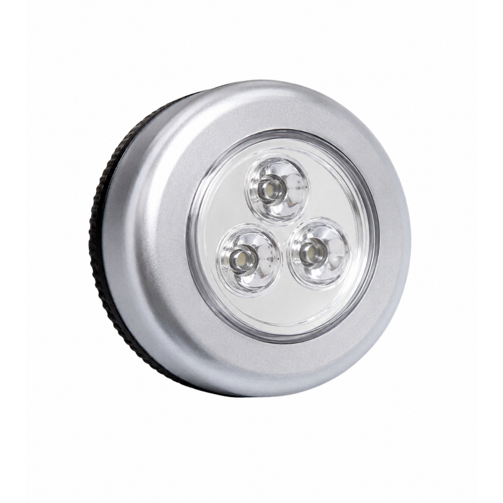 Kit 2 Luz de Emergencia Luminaria de Em Lâmpada Adesiva Sem Fio Touch De Pilha