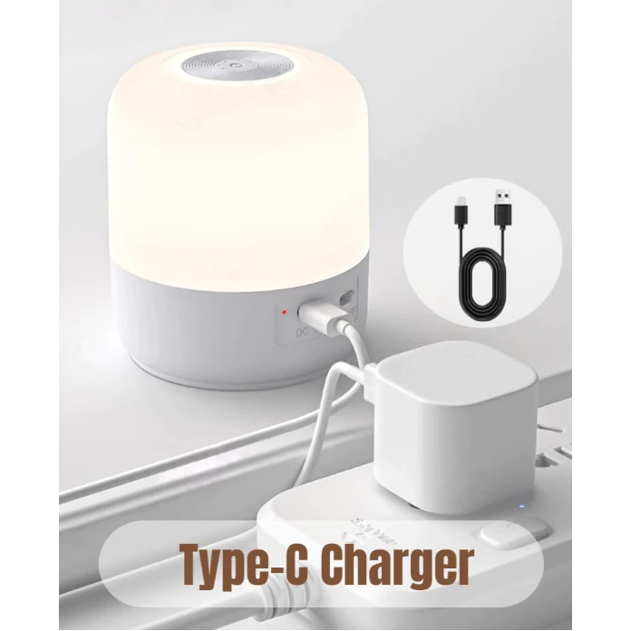 Lanterna LED de Camping Touch 3 Cores de Luz Branco/Quente/Neutro com Alça Portátil