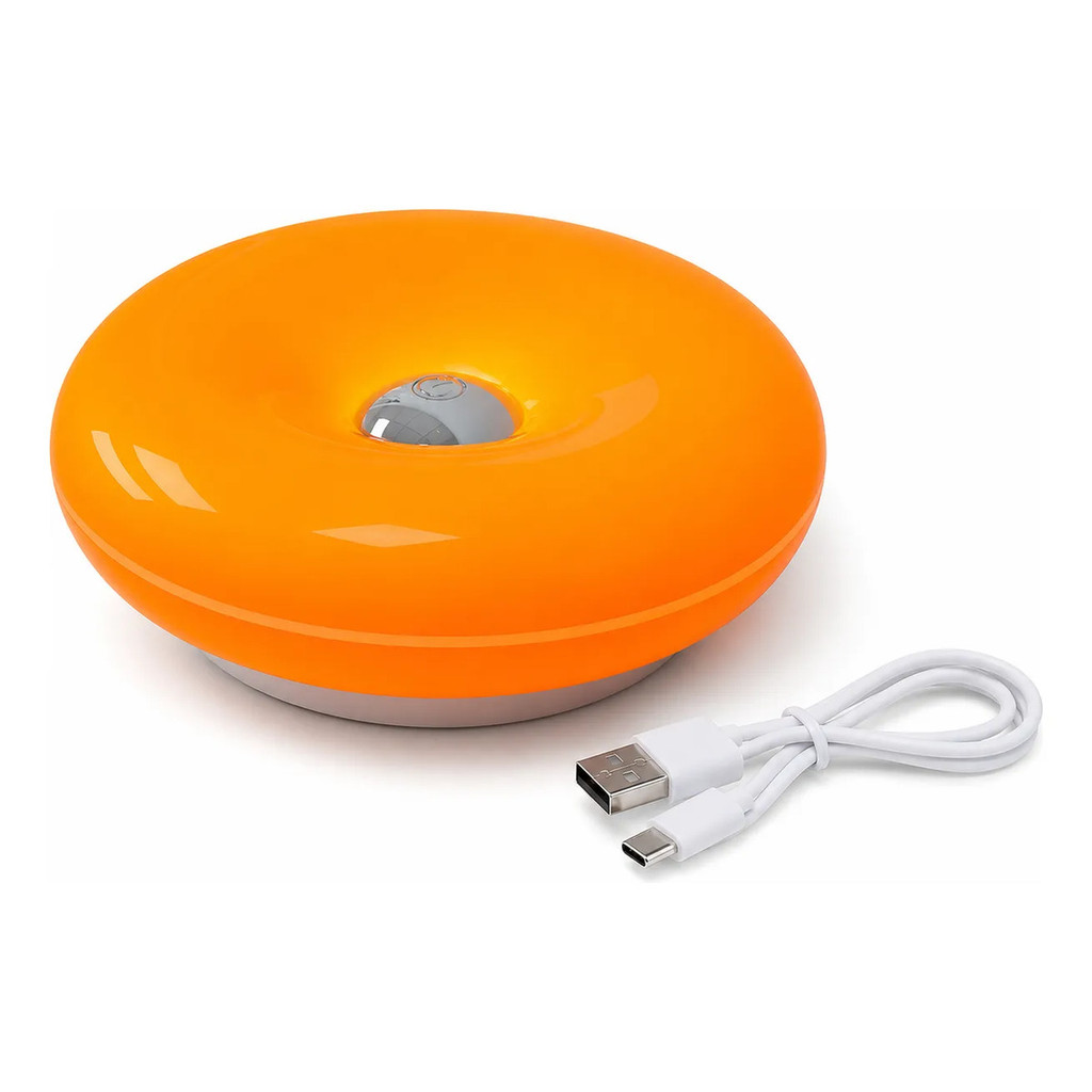 Lâmpada Donut Laranja Touch Dimerizável Luz Ambiente