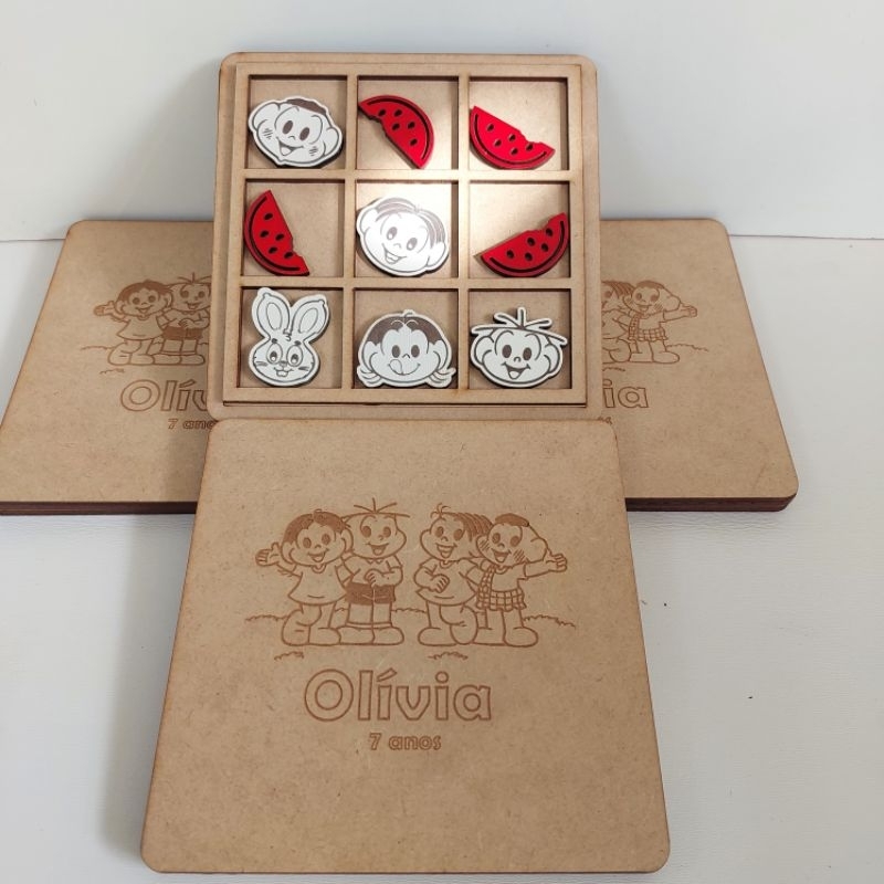Kit 10/20/30 Jogo da Velha Personalizado na Caixinha Personalizada Mdf | Lembrancinha Criativa