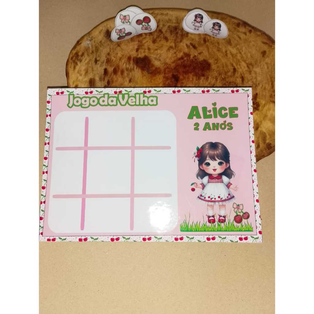 kit jogo da velha personalizado em qualquer tema. Brinde fim de festa lembrancinha
