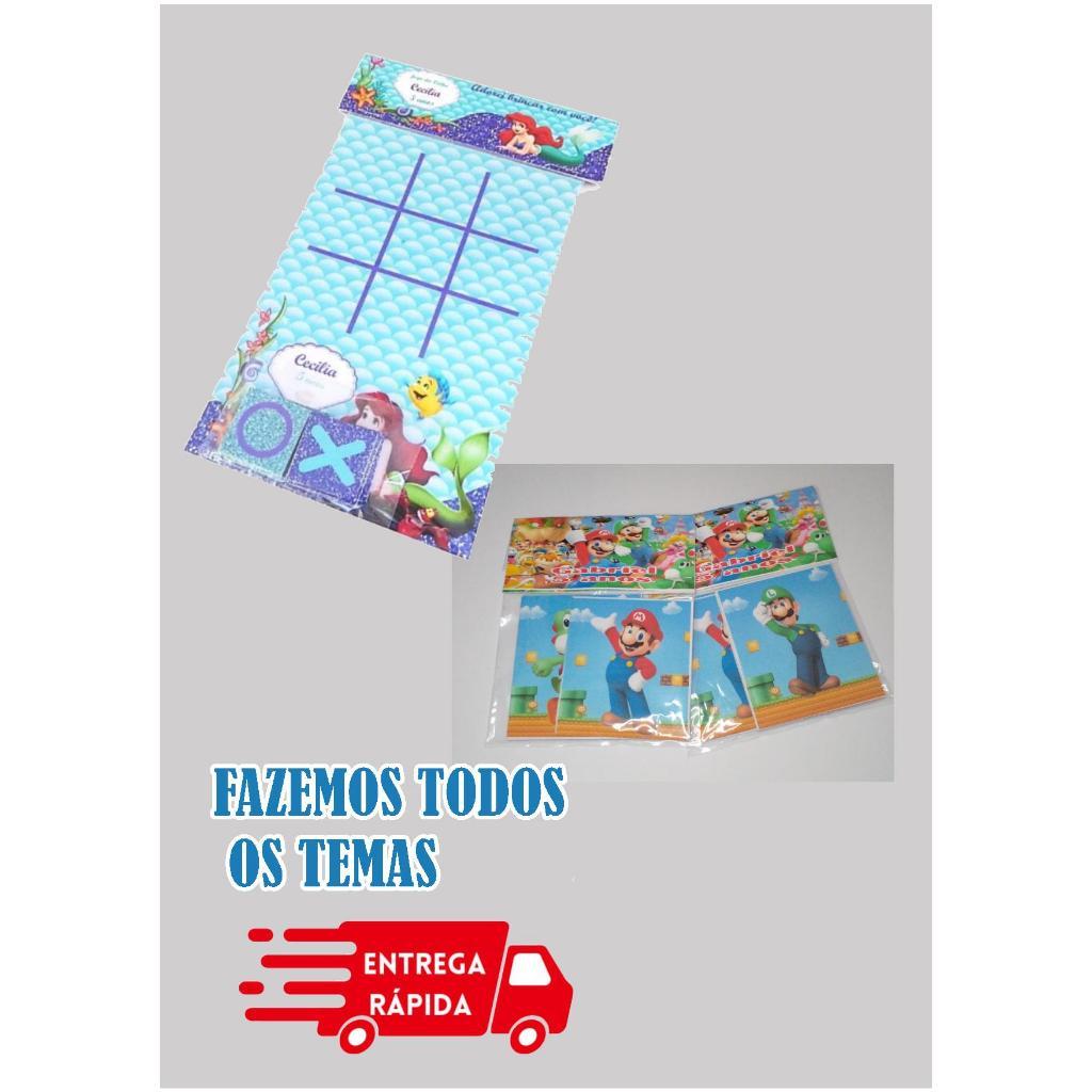 Kit 100 a 400 lembrancinhas – jogo da memória + jogo da velha personalizados qualquer tema