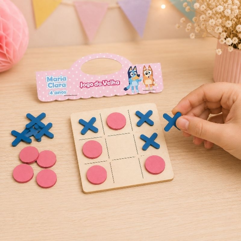 Jogos da velha em MDF personalizados - lembrancinhas de festa infantil