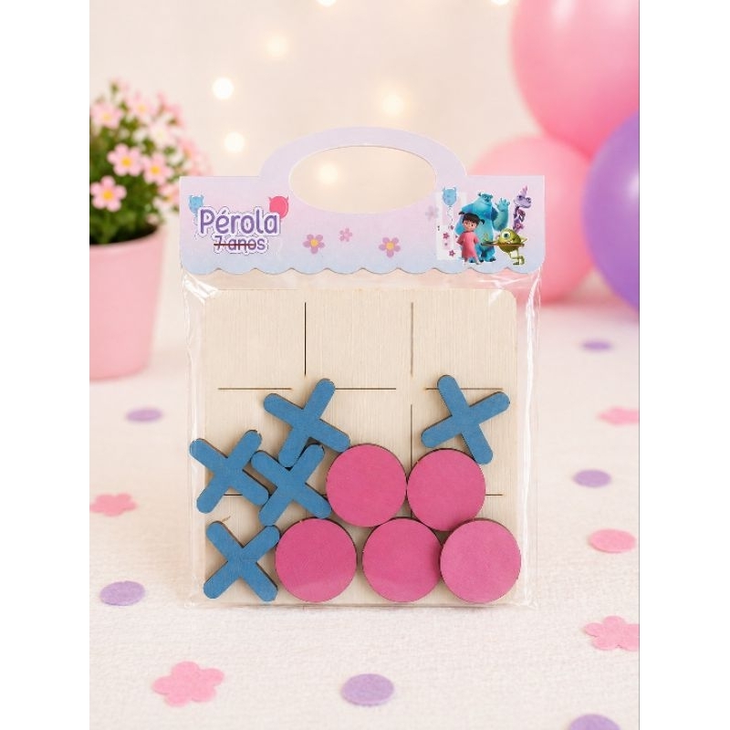 Kit Jogos da velha personalizados Monstros SA - lembrancinhas menina personalizados de festa infantil