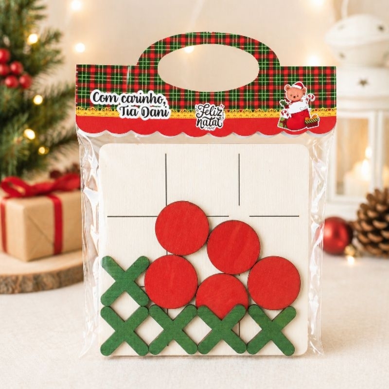 Kit Jogos da velha personalizados-lembrancinhas de Natal para alunos, escola, personalizados de festa infantil